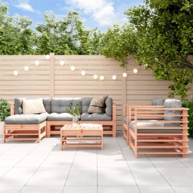 7-piece garden furniture set with Douglas fir wood cushions by vidaXL, Garden sets - Ref: Foro24-3185841, Price: 620,10 €, Di...