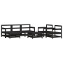 Gartenmöbel-Set 7-teilig und schwarze Massivholzkissen von vidaXL, Gartensets - Ref: Foro24-3185833, Preis: 637,83 €, Rabatt: %