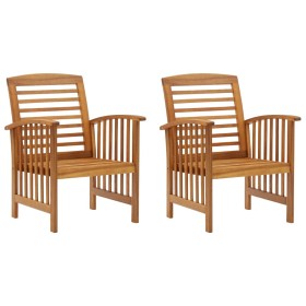 Garden chairs 2 units solid acacia wood by vidaXL, Garden chairs - Ref: Foro24-310256, Price: 156,99 €, Discount: %