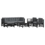 Garden furniture set 7 pieces and black solid wood cushions by vidaXL, Garden sets - Ref: Foro24-3185840, Price: 738,56 €, Di...