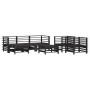 Garden furniture set 7 pieces and black solid wood cushions by vidaXL, Garden sets - Ref: Foro24-3185840, Price: 738,56 €, Di...