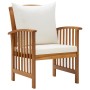 Garden chairs with cushions 2 units solid acacia wood by vidaXL, Garden chairs - Ref: Foro24-310257, Price: 219,05 €, Discoun...