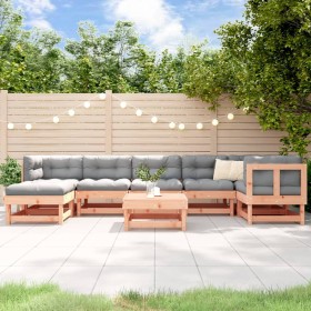 8-piece garden furniture set with Douglas fir wood cushions by vidaXL, Garden sets - Ref: Foro24-3185848, Price: 666,99 €, Di...