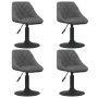 Sillas de comedor giratorias 4 unidades terciopelo gris oscuro de vidaXL, Sillas de comedor - Ref: Foro24-3088792, Precio: 22...