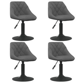 Swivel dining chairs 4 units dark gray velvet by vidaXL, dining chairs - Ref: Foro24-3088792, Price: 235,99 €, Discount: %