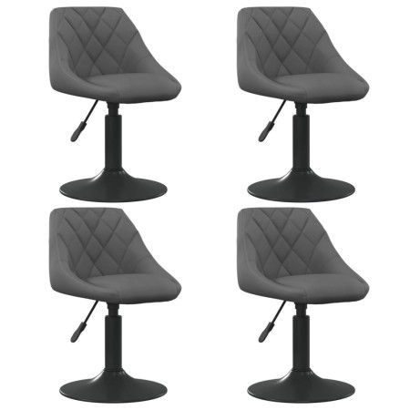 Swivel dining chairs 4 units dark gray velvet by vidaXL, dining chairs - Ref: Foro24-3088792, Price: 222,25 €, Discount: %