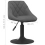 Swivel dining chairs 4 units dark gray velvet by vidaXL, dining chairs - Ref: Foro24-3088792, Price: 222,25 €, Discount: %