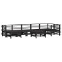 Garden furniture set 8 pieces and black solid wood cushions by vidaXL, Garden sets - Ref: Foro24-3185861, Price: 875,71 €, Di...