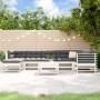 8-teiliges Gartenmöbel-Set und Kissen Massivholz weiß von vidaXL, Gartensets - Ref: Foro24-3185858, Preis: 838,22 €, Rabatt: %