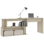 Oak plywood corner desk 200x50x76 cm by vidaXL, Desks - Ref: Foro24-801101, Price: 96,75 €, Discount: %