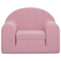 Pink soft plush children's sofa bed by vidaXL, Baby and Toddler Furniture - Ref: Foro24-341802, Price: 46,42 €, Discount: %