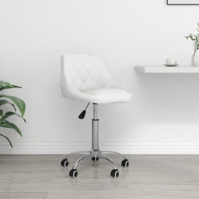 Silla de oficina giratoria de cuero sintético blanco de vidaXL, Sillas de oficina - Ref: Foro24-335189, Precio: 93,99 €, Desc...