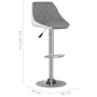 Kitchen stools 2 units synthetic leather gray and white by vidaXL, Kitchen stools - Ref: Foro24-335244, Price: 146,23 €, Disc...