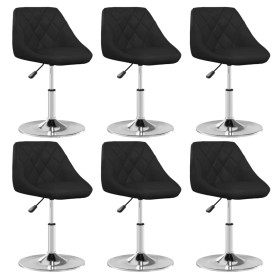 Sillas de comedor 6 unidades cuero sintético negro de vidaXL, Sillas de comedor - Ref: Foro24-3088646, Precio: 363,04 €, Desc...