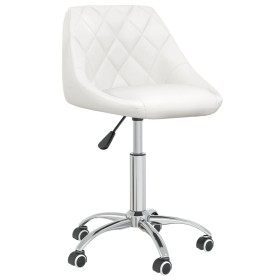 Silla de comedor giratoria cuero sintético blanco de vidaXL, Sillas de comedor - Ref: Foro24-3088685, Precio: 98,24 €, Descue...