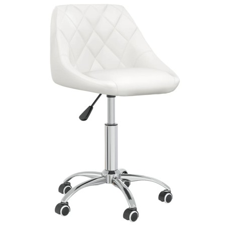 Silla de comedor giratoria cuero sintético blanco de vidaXL, Sillas de comedor - Ref: Foro24-3088685, Precio: 92,03 €, Descue...