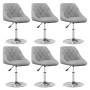 Swivel dining chair 6 pcs light gray velvet by vidaXL, dining chairs - Ref: Foro24-3088769, Price: 316,15 €, Discount: %