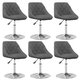 Sillas de comedor giratorias 6 unidades terciopelo gris oscuro de vidaXL, Sillas de comedor - Ref: Foro24-3088770, Precio: 35...