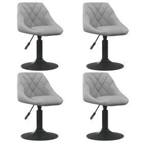 Sillas de comedor giratorias 4 unidades terciopelo gris claro de vidaXL, Sillas de comedor - Ref: Foro24-3088791, Precio: 238...