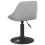 Sillas de comedor giratorias 6 uds de terciopelo gris claro de vidaXL, Sillas de comedor - Ref: Foro24-3088802, Precio: 333,0...