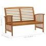 Solid acacia wood garden bench 119 cm by vidaXL, garden benches - Ref: Foro24-310259, Price: 144,21 €, Discount: %