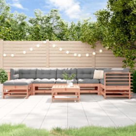 8-piece garden furniture set with Douglas fir wood cushions by vidaXL, Garden sets - Ref: Foro24-3185883, Price: 752,99 €, Di...