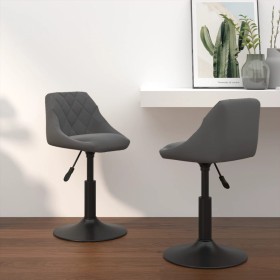 Swivel dining chairs 2 units dark gray velvet by vidaXL, dining chairs - Ref: Foro24-335328, Price: 123,13 €, Discount: %