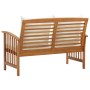 Banco de jardín con cojines 119 cm madera maciza de acacia de vidaXL, Bancos de jardín - Ref: Foro24-310260, Precio: 189,01 €...