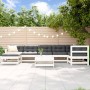 Garden furniture set 8 pieces and white solid wood cushions by vidaXL, Garden sets - Ref: Foro24-3185886, Price: 706,24 €, Di...