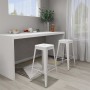 Stackable bar stools 2 units in white metal by vidaXL, Kitchen stools - Ref: Foro24-248148, Price: 136,98 €, Discount: %