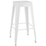 Stackable bar stools 2 units in white metal by vidaXL, Kitchen stools - Ref: Foro24-248148, Price: 136,98 €, Discount: %