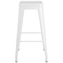 Stackable bar stools 2 units in white metal by vidaXL, Kitchen stools - Ref: Foro24-248148, Price: 136,98 €, Discount: %