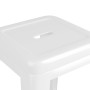 Stackable bar stools 2 units in white metal by vidaXL, Kitchen stools - Ref: Foro24-248148, Price: 136,98 €, Discount: %