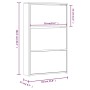 Shoe rack and mirror cabinet 3 levels gray Sonoma 63x17x102.5 cm by vidaXL, Shoe racks and shoe organizers - Ref: Foro24-3426...