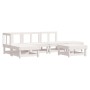 6-piece garden furniture set with solid white wood cushions by vidaXL, Garden sets - Ref: Foro24-3185893, Price: 503,28 €, Di...