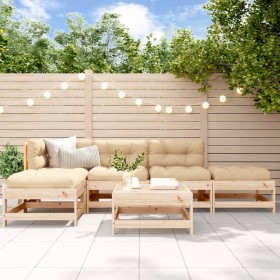 6-piece garden furniture set and solid wood cushions by vidaXL, Garden sets - Ref: Foro24-3185899, Price: 465,99 €, Discount: %