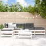 6-piece garden furniture set with solid white wood cushions by vidaXL, Garden sets - Ref: Foro24-3185900, Price: 528,99 €, Di...