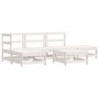 6-piece garden furniture set with solid white wood cushions by vidaXL, Garden sets - Ref: Foro24-3185900, Price: 528,99 €, Di...