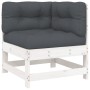 Garden furniture set 8 pieces with solid wood white cushions by vidaXL, Garden sets - Ref: Foro24-3185872, Price: 772,75 €, D...