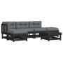 Garden furniture set 6 pieces and black solid wood cushions by vidaXL, Garden sets - Ref: Foro24-3185896, Price: 522,20 €, Di...