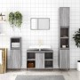 Sonoma gray plywood 3-piece bathroom furniture set by vidaXL, Bathroom furniture - Ref: Foro24-3190297, Price: 187,83 €, Disc...