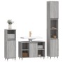 Sonoma gray plywood 3-piece bathroom furniture set by vidaXL, Bathroom furniture - Ref: Foro24-3190297, Price: 187,83 €, Disc...