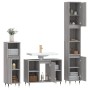 Sonoma gray plywood 3-piece bathroom furniture set by vidaXL, Bathroom furniture - Ref: Foro24-3190297, Price: 187,83 €, Disc...