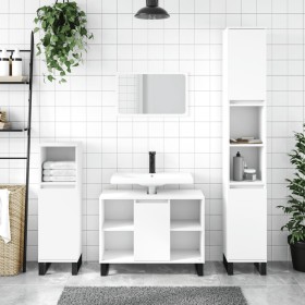 White plywood 3-piece bathroom furniture set by vidaXL, Bathroom furniture - Ref: Foro24-3190307, Price: 188,12 €, Discount: %