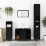 Black plywood 3-piece bathroom furniture set by vidaXL, Bathroom furniture - Ref: Foro24-3190292, Price: 174,17 €, Discount: %