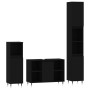 Black plywood 3-piece bathroom furniture set by vidaXL, Bathroom furniture - Ref: Foro24-3190292, Price: 174,17 €, Discount: %