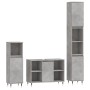 Set muebles de baño 2 piezas madera contrachapada gris hormigón de vidaXL, Muebles de baño - Ref: Foro24-3190295, Precio: 182...