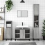 Sonoma gray plywood 3-piece bathroom furniture set by vidaXL, Bathroom furniture - Ref: Foro24-3190313, Price: 195,77 €, Disc...