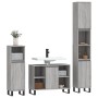 Sonoma gray plywood 3-piece bathroom furniture set by vidaXL, Bathroom furniture - Ref: Foro24-3190313, Price: 195,77 €, Disc...