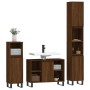 Set de muebles baño 3 pzas madera contrachapada roble marrón de vidaXL, Muebles de baño - Ref: Foro24-3190314, Precio: 199,23...